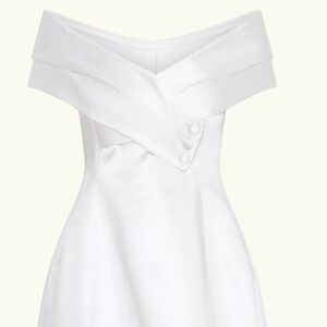 Meshki White Off-the-Shoulder Wedding Dress